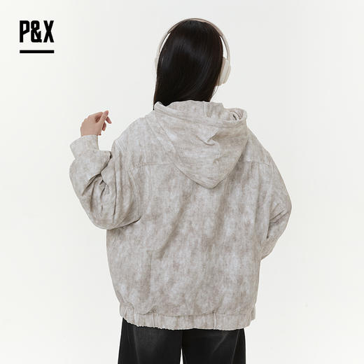 P&X设计师女装2025冬季复古运动梭织短款外套 825413242 浅卡其 商品图4