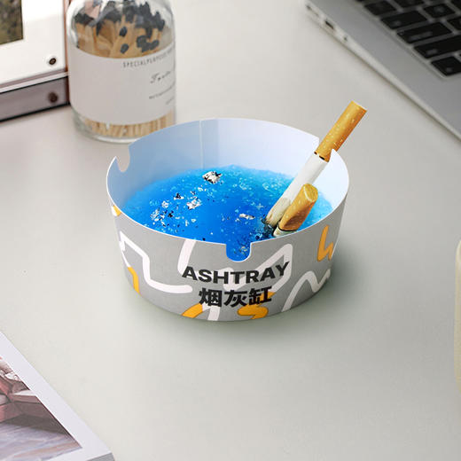 一次性烟灰缸灭烟沙环保纸卡发泡带办公商务专用懒人用品家用客厅 商品图2
