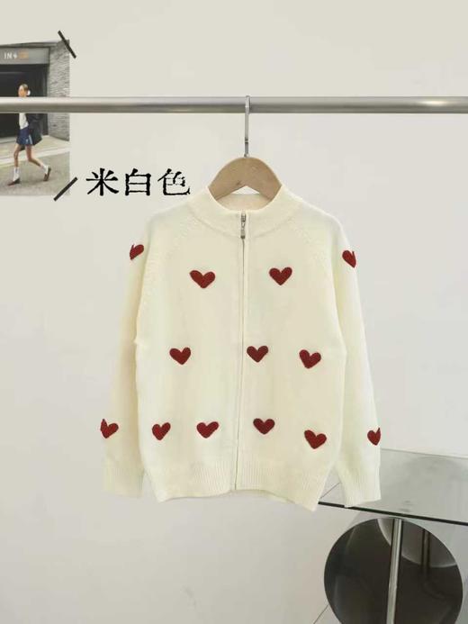三色爱心毛衣➕打底衫 商品图3