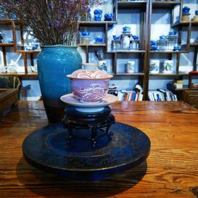 玛瑙红瑞雪丰年盖碗