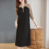 高级长袖连衣裙女秋季2026年新款大码休闲直筒裙翻领时尚卫衣裙子 商品缩略图1