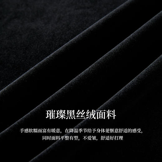 【11/5新品】熙世界巨好看的赫本风连衣裙女高级感法式黑丝绒长裙2025秋冬新款 商品图3