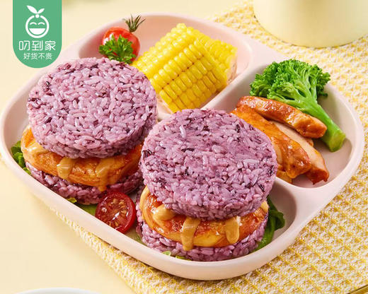 乐肴居奥尔良鸡腿紫米汉堡（130g*8个/包）生产日期: 3月 商品图1