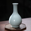 问鼎官窑官青无纹金标鹅颈瓶（缺货） 商品缩略图1