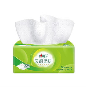 【抽纸】心相印 抽纸云感系列3层M码立体压花塑装面巾纸餐巾纸(新旧款随机) 88抽/包