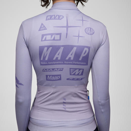 MAAP 女士 Drome 系列 加绒长袖骑行服 闪银紫 商品图3