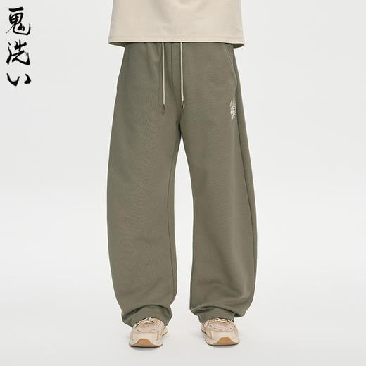ONIARAI/鬼洗25秋冬复古中腰弯刀加绒针织长裤男式休闲 B540180 商品图0