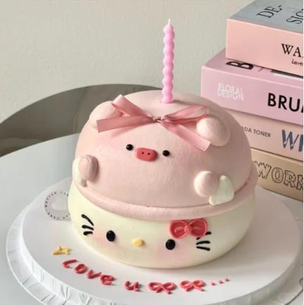 微加高kitty/猪/兔/汉堡卡通蛋糕-低糖处理无添加 商品图2