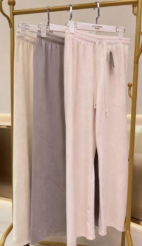 德绒纯色直筒裤舒适简约大方12525973