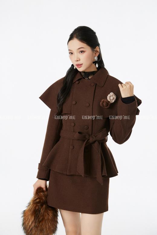 【门店同款】ENJOY冬季“相聚时刻”复古翻领收腰套装裙 167696783 商品图2