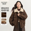 【11/5新品】熙世界灯芯绒毛领短外套女加绒加厚复古美拉德风夹克上衣2025冬季 商品缩略图0