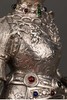 独角鹿西洋古董 1924年德国制造英国Israel Segalov工坊出品中世纪重装骑士造型纯银精雕嵌半宝石人物摆件一对 商品缩略图8