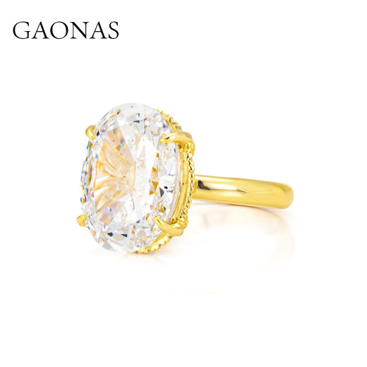 GAONAS  经典贵气臻奢13ct金色戒指11712JGO 商品图2