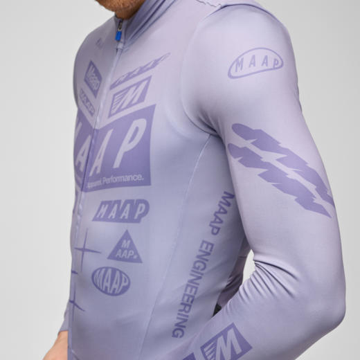 MAAP 男士 Drome 系列 加绒长袖骑行服 闪银紫 商品图2