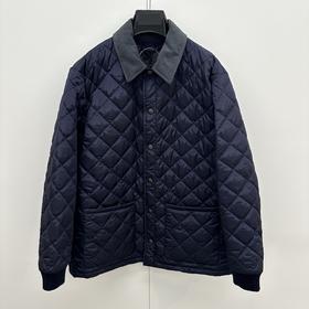 男款菱格翻领外套la020