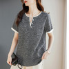 v领短袖女t恤2026新款夏季高端洋气大码女装胖mm宽松女士半袖上衣 商品缩略图3