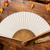 中式30方8寸素面折扇棋手扇签名扇双穗流苏款 商品缩略图0