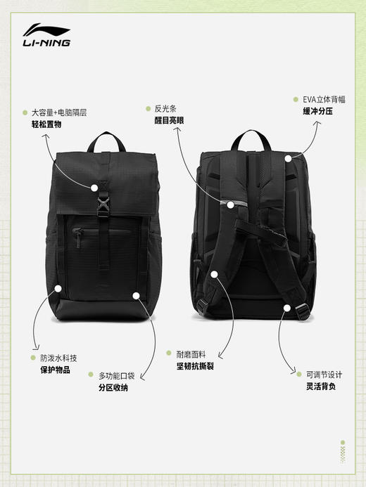 李宁CROSS双肩包反光运动包ABSV017 商品图3