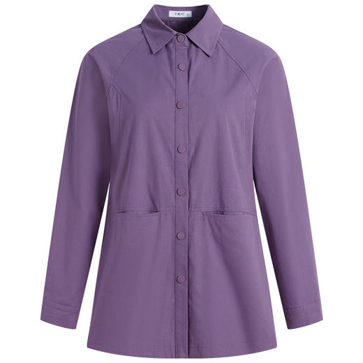 纯棉休闲夹克外套女春秋2026新款大码妈妈中长款风衣女士衬衫上衣 商品图4