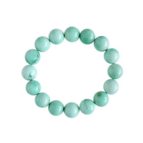 【天然正品】天然精品原矿高瓷高蓝约12.7MM绿松石圆珠手串12.7MM（皆取最大值）女士031125NJM01