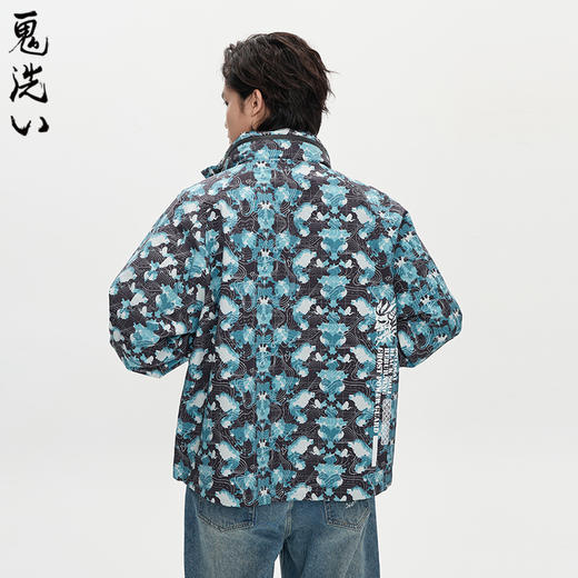 ONIARAI/鬼洗25秋冬新品锥形线条可收纳帽软壳冲锋衣男式 B340222 商品图2