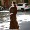 【11/5新品】熙世界流光琥珀棕色连衣裙套装女2025秋冬新款打底衫吊带裙两件套 商品缩略图4