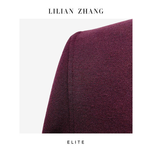 定制—静奢风 —老钱绒韵—法式浪漫—酒红诗意H型羊绒连衣裙 2501120 商品图2