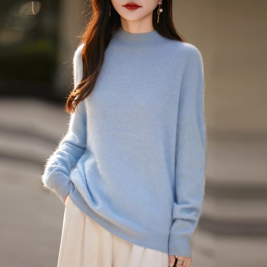 小禾同款 avann澳洲羊绒一线无缝美丽诺羊毛拉绒毛衫  圆领/V领/半高领（爆单7天内发货） 商品图7