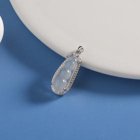 【宏艺珠宝】银钻玉荚・四季雅链坠·银s925项链