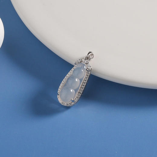 【宏艺珠宝】银钻玉荚・四季雅链坠·银s925项链 商品图0