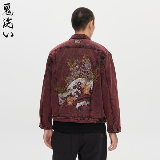 ONIARAI/鬼洗25秋冬泥棒蓝五运色绣花牛仔男式休闲外套 N340234 商品图0