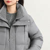 【年货节】熙世界假两件灰色长款羽绒服女冬2025新款高级感90白鸭绒保暖外套 商品缩略图4