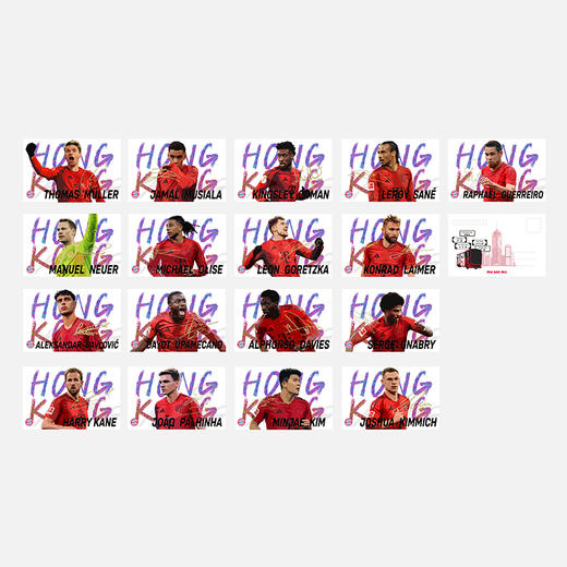 【官方正版】拜仁足球俱乐部丨球星明信片球迷周边纪念品 商品图0