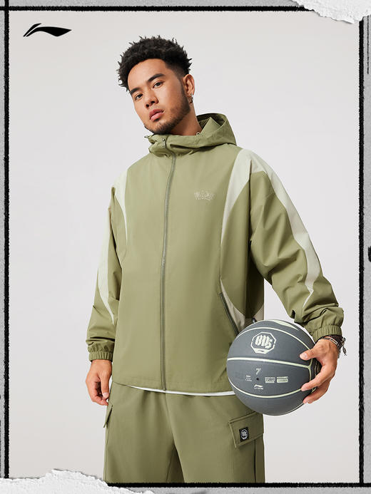 李宁反伍BADFIVE风衣男士开衫长袖外套连帽防风服梭织运动服AFDV005 商品图2