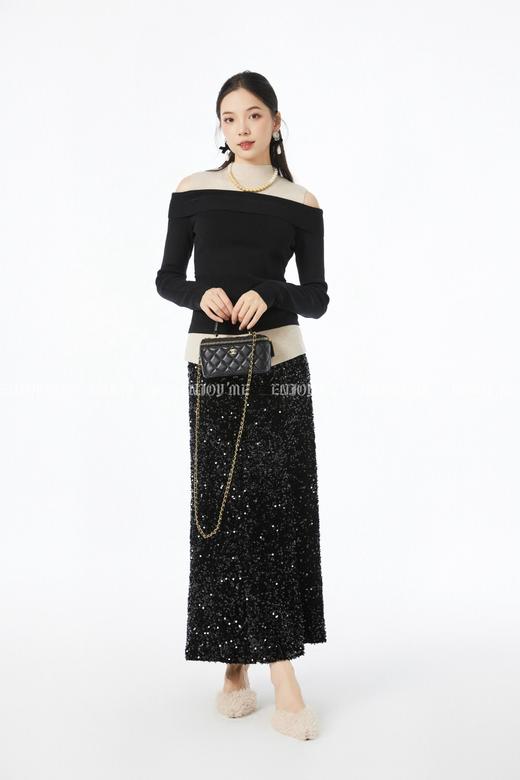 【门店同款】ENJOY冬季“相聚时刻”高智感撞色上衣 167793444 商品图2