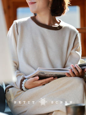 PETIT SCHAN小闪 CLO#920 Velvet Cloud 云柔 纯羊毛撞色套头衫