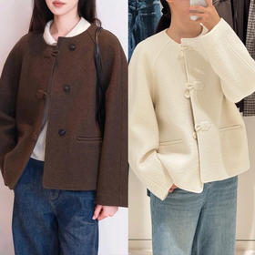 【高品质私服】【IC羊毛摇粒绒短款大衣】布面蓬松饱满，绒感十足，柔软有型G1583-CC【无标出货 介意慎拍】