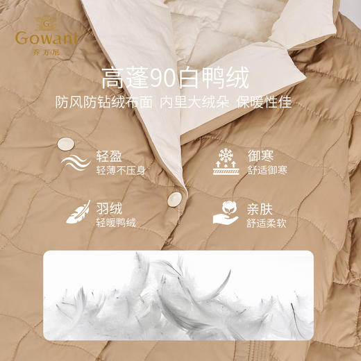 乔万尼双面穿短款羽绒服保暖西装领减龄撞色设计EM4T605 商品图4