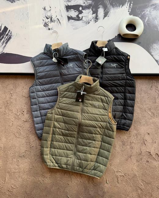 D110436冬季胸前印染LOGO羽绒立领情侣马甲轻薄款 商品图0