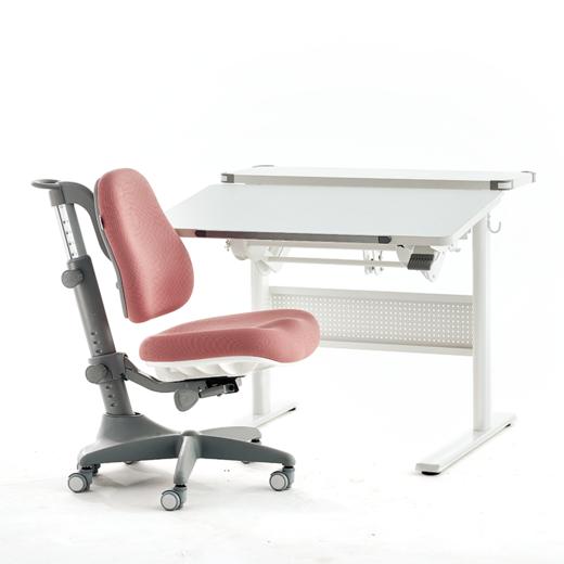 3岁+ 康朴乐气压棒升降学习桌 | 布朗桌+牛顿椅  90cm 简约百搭 适合不同户型  S 型背椅  随时保护脊柱  尺寸：90cm*80cm，送椅套+桌垫 商品图0