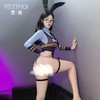 【情趣内衣】霏慕 热辣开裆兔子教官套装6411 商品缩略图6
