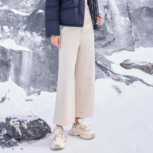 半身缘女裤 秋冬时尚舒适柔软保暖百搭显瘦休闲裤254102U30320076 商品图1