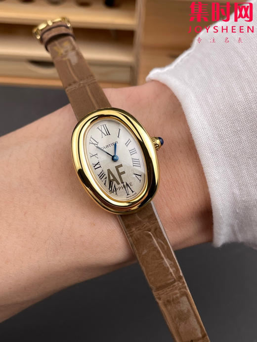 AF卡地亚Baignoire浴缸系列 女士石英腕表 高端美洲鳄鱼皮表带版 商品图8