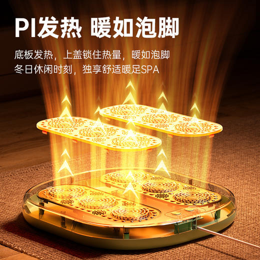【按摩+暖脚❗️舒享一季暖冬】按摩神器办公桌下暖脚垫保暖发热电加热垫过冬暖脚宝取暖器。hc 商品图2