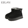 伊伴冬季经典基础百搭纯色短筒厚底雪地靴B25703601 商品缩略图4