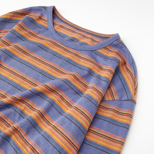 ROMI STUDIO“慵懒随性”棉质冚车双线撞色落肩长袖T恤 RWCAS66962 商品图2