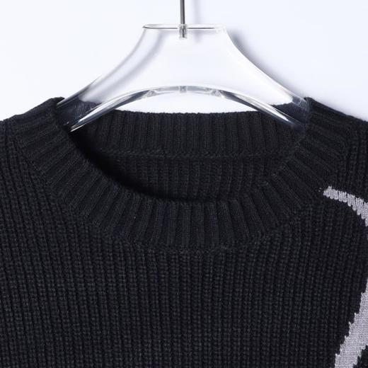 243026SDSA男士秋冬新款痞帅男装韩版简约撞色圆领毛衣百搭慵懒风针织衫 商品图2