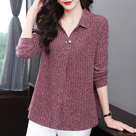 加肥加大码t恤女长袖上衣2026新款春秋女装中年妈妈打底衫中长款