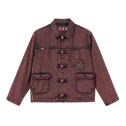 ONIARAI/鬼洗25秋冬泥棒蓝五运色绣花牛仔男式休闲外套 N340234 商品图3
