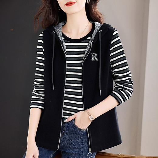 连帽马甲女秋季2026年新款休闲大码坎肩洋气女装背心时尚春秋外套 商品图1